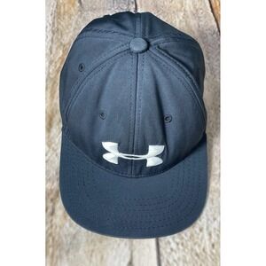 Under Armour Hat Cap Snap Back Youth One Size Black Athletic Big Logo Sport